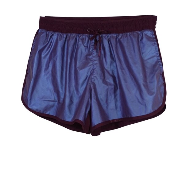 Avia Athletic Running Shorts Women Size M 8-10 Purple Red Polyester with Liner - Picture 1 of 7
